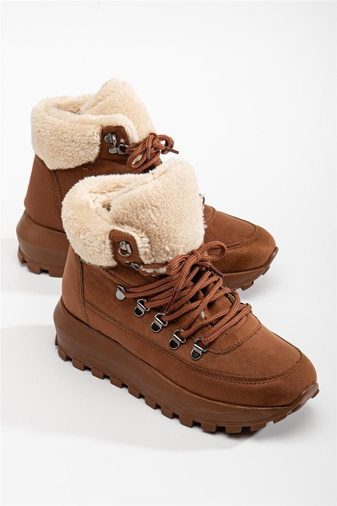 Női csizma, velúr, Moda Trend, 365430, barna, 37