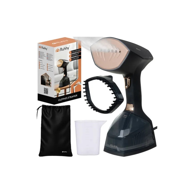 Aparat de calcat cu abur, pentru haine negre, 2000W, capacitate 360 ml, 3 nivele, afisaj, oprire automata