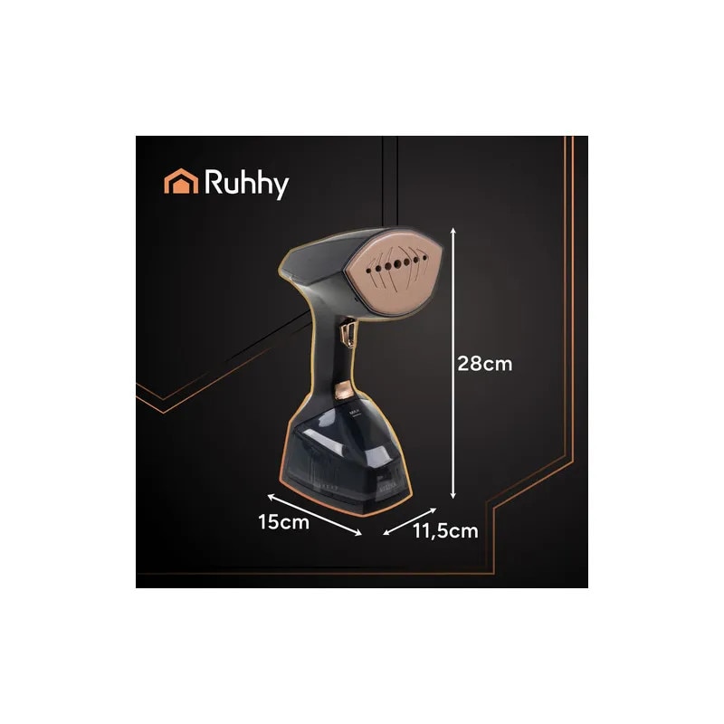 Aparat de calcat cu abur, pentru haine negre, 2000W, capacitate 360 ml, 3 nivele, afisaj, oprire automata