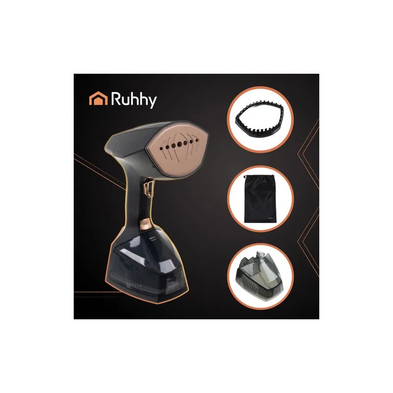 Aparat de calcat cu abur, pentru haine negre, 2000W, capacitate 360 ml, 3 nivele, afisaj, oprire automata