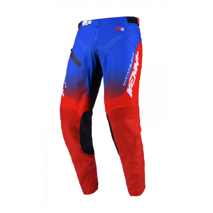 Pantaloni KENNY RACING cross/enduro model Titanium, rosu/albastru/alb, marimea 34