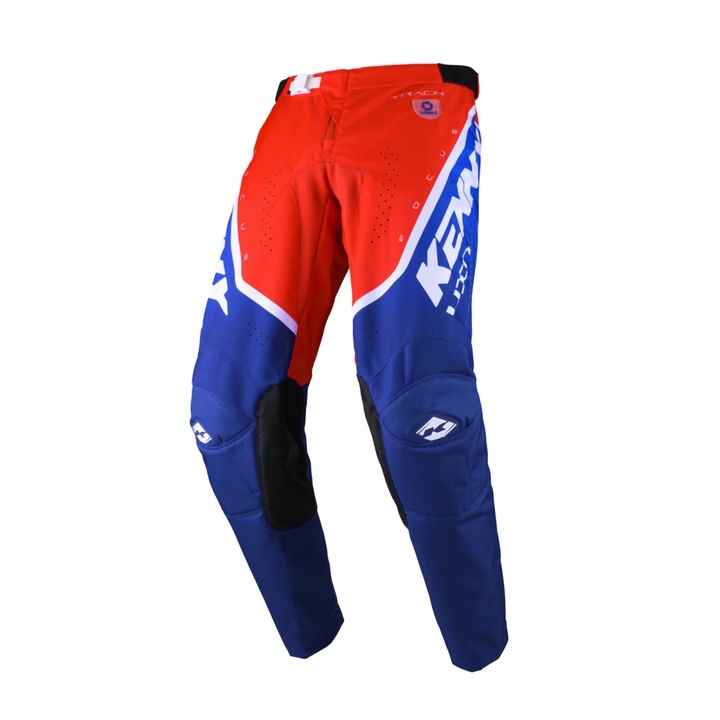 Pantaloni KENNY RACING Cross/Enduro Model Track Focus Patriot, 32, albastru/rosu/alb