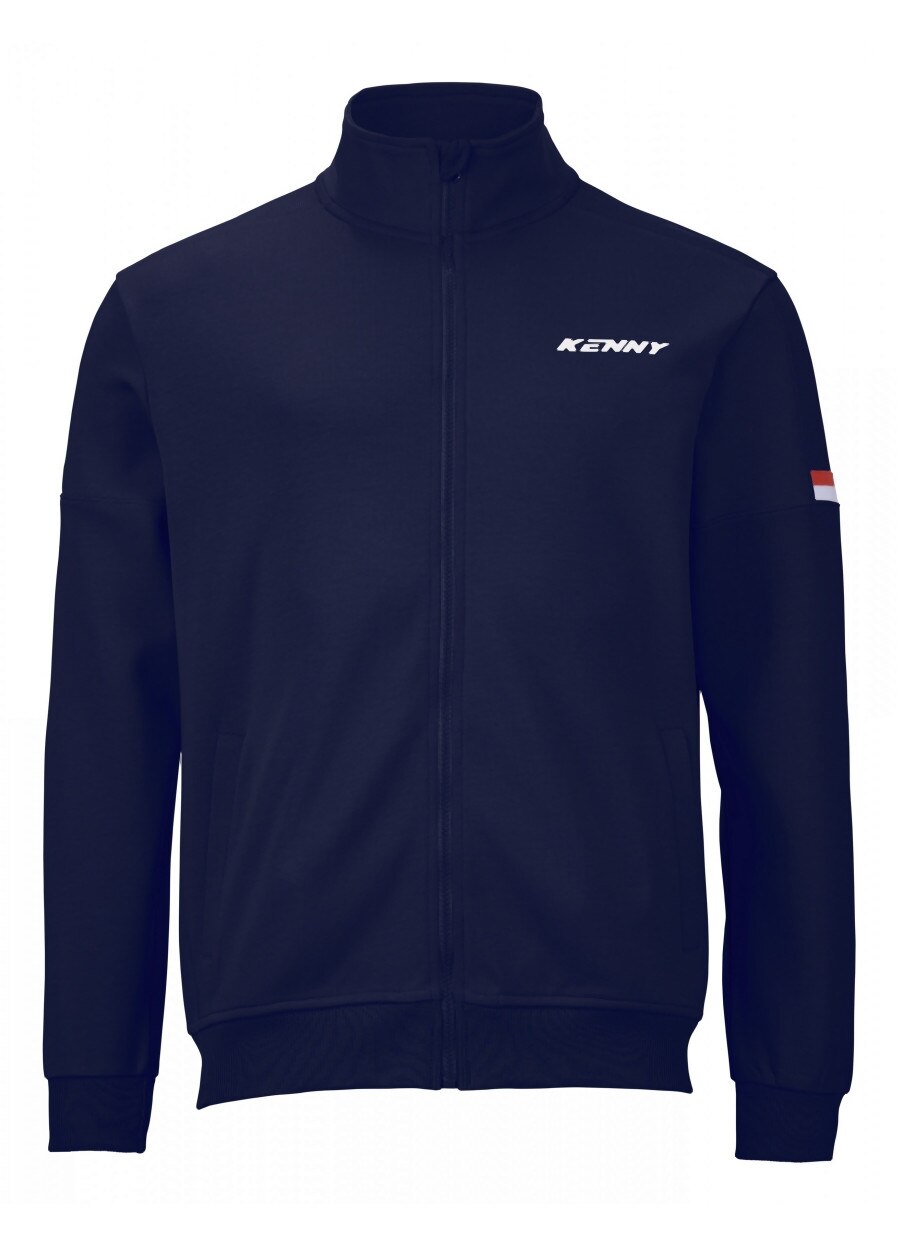 Hanorac fara gluga KENNY RACING, bleumarin/alb, XL INTL - eMAG.ro