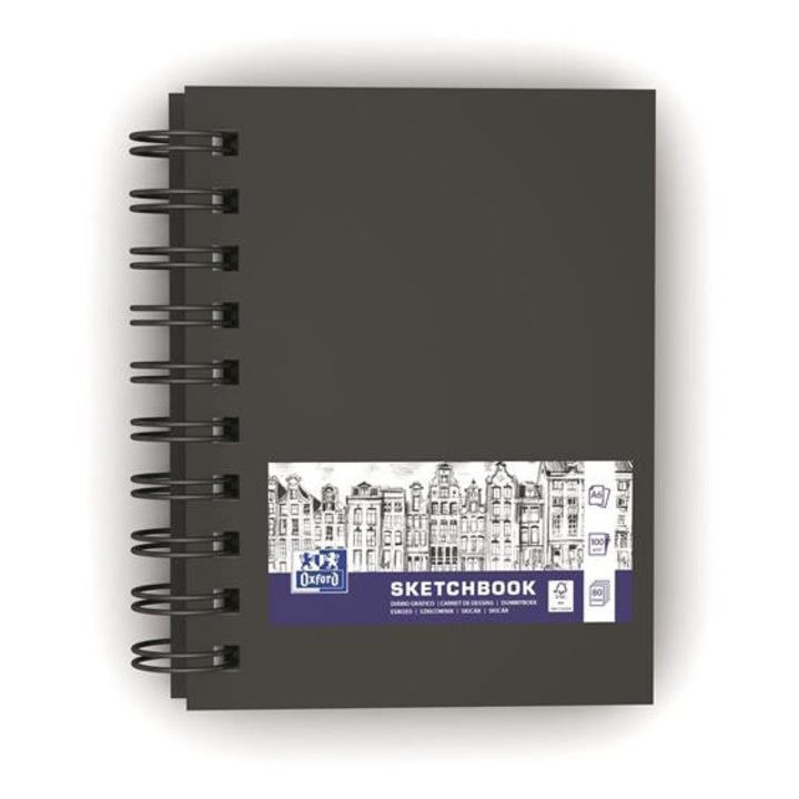 Vázlatfüzet A6, HAMELIN, 80 oldal, újrahasznosított papír, ekrü