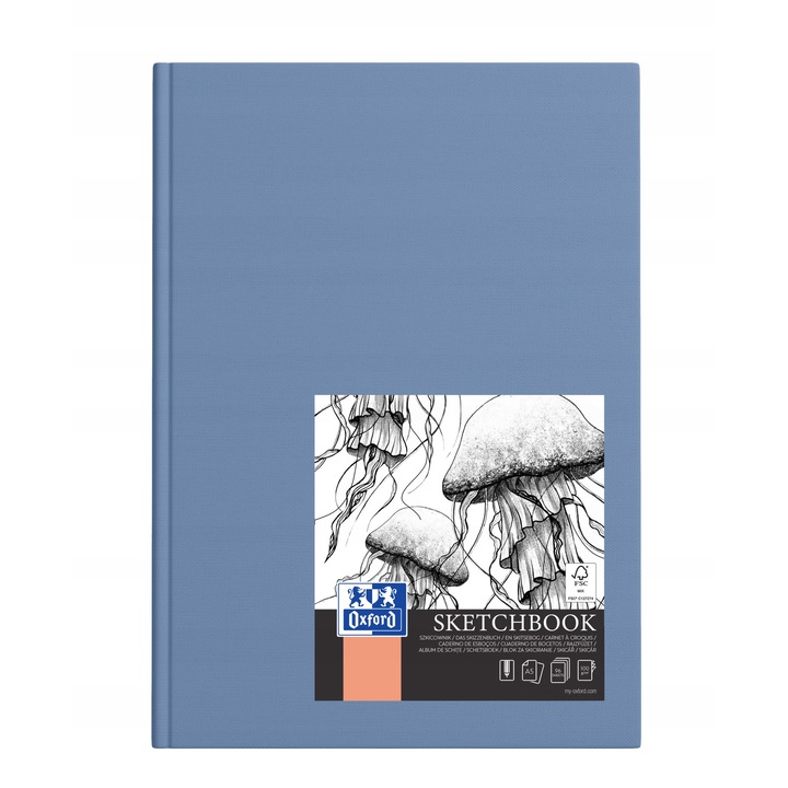 Caiet de schite A5, 96 pagini, Oxford, coperta tare, hartie reciclabila