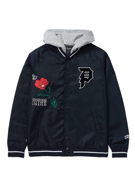 Primitive, Jacheta cu imprimeu si design 2 in 1dwqfwq, Albastru, S