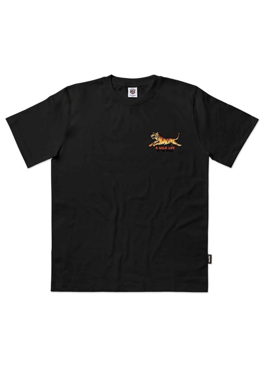 Férfi póló, THE DUDES, A Wild Life, pamut, fekete, M INTL