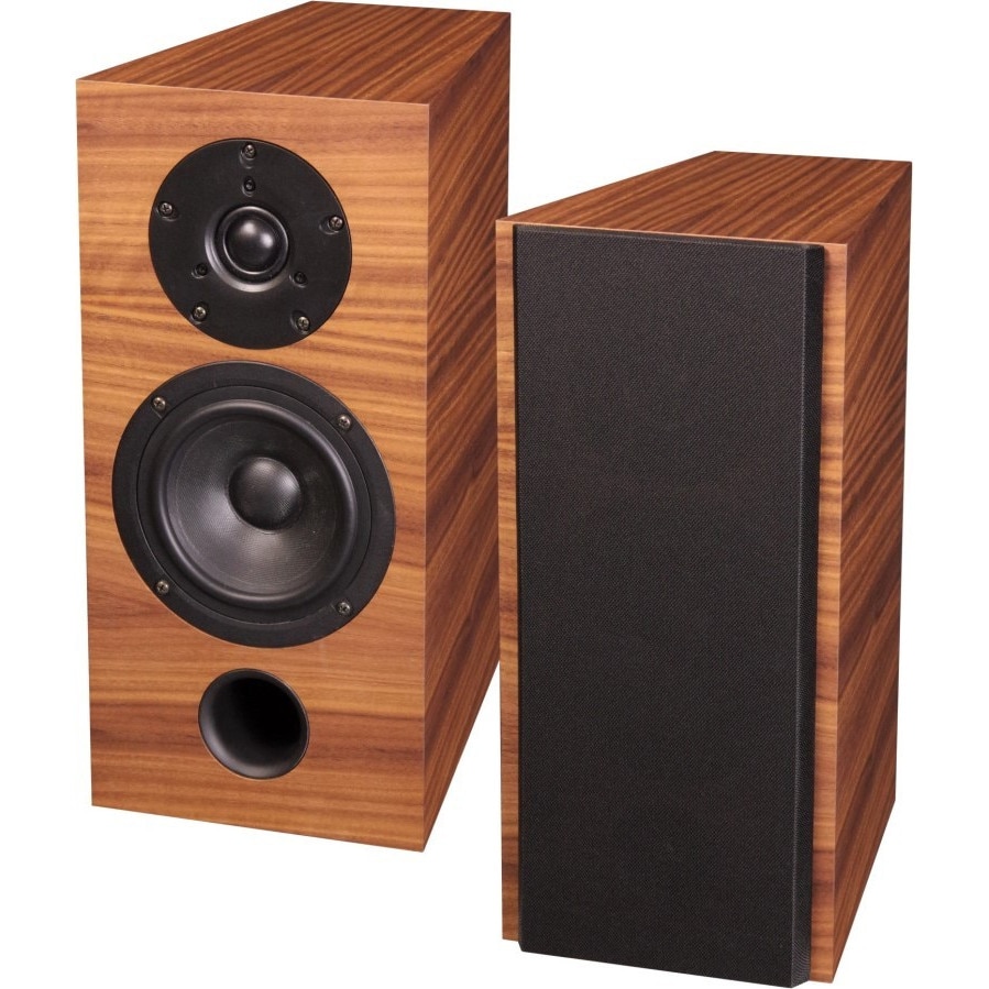 Boxe Labrador 39, set 2 bucati, 120W, trapezoidal, finisaj natural, 5" woofer, 1" tweeter