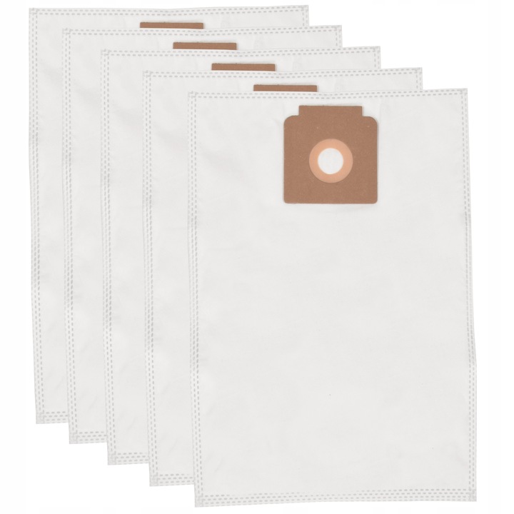 5x saci sintetici pentru aspirator KARCHER T7/1, T9/1, T10/1 – saci de praf din microfibra 330×320 mm, compatibili si rezistenti, cu filtrare pentru praf fin si alergeni