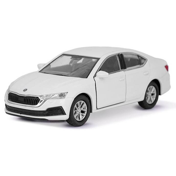 Welly Skoda Octavia IV fém modell, fehér, 12 cm