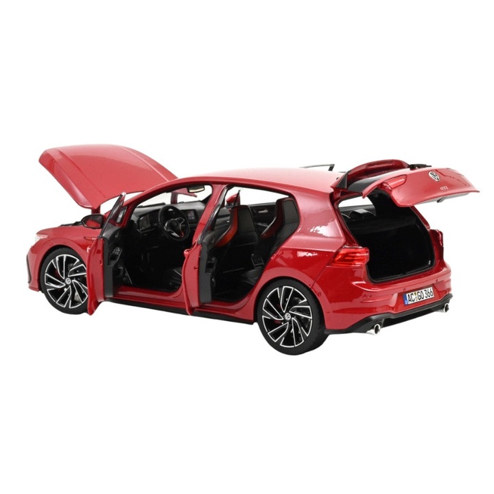 VW Golf GTI autómodell, 2020, Tornado Red, 1:18, Norev