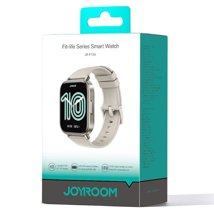 Ceas inteligent JOYROOM JR-FT3S, funcție telefon, Full Touch, GRAY