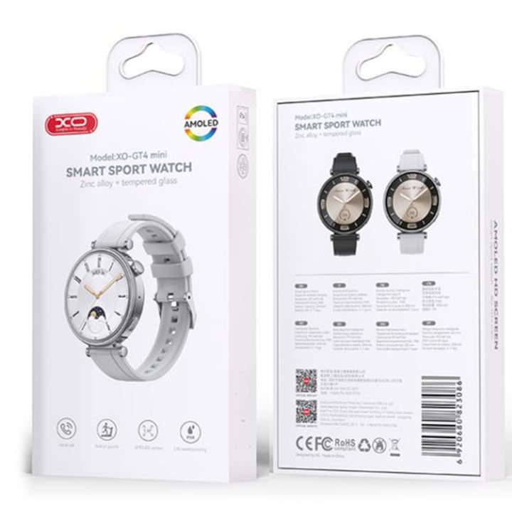 Smartwatch Hoco Y10, AMOLED, 1.3'', Bluetooth 5.0, negru