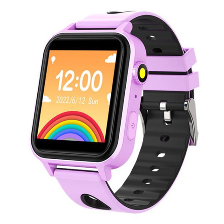 Ceas SmartClasic XO (H120) cu jocuri pentru copii, Touch Function, 450mAh, IPS, Purple