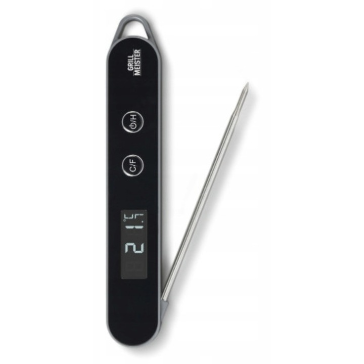 Termometru digital pentru gratar, GRILLMEISTER, -10C la 300C, functie de mentinere a temperaturii, 17x29,1cm