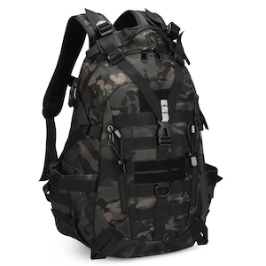 Rucsac militar tactic, Zree, 30L, 51x32x18CM, Oxford 600D, Rucsac drumetie, Rucsac munte, Rucsac tactic, Ghiozdan militar, Negru Camuflaj