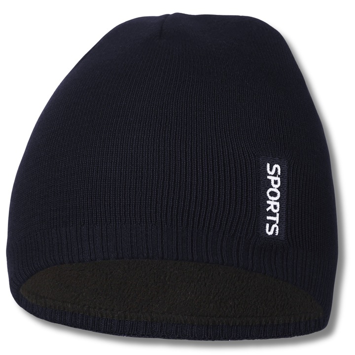 Caciula de iarna barbati Moraj, captuseala polara, culoare inchisa, dimensiuni 20x20cm