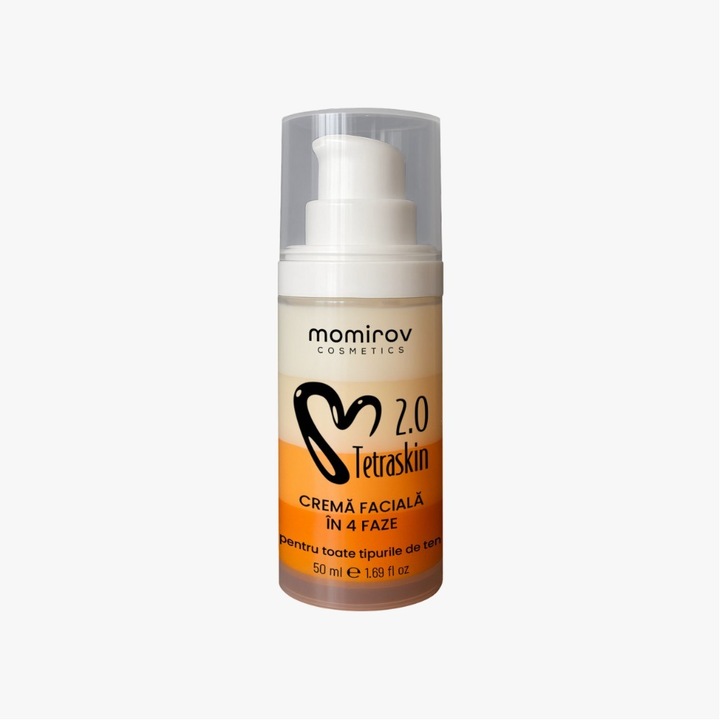 Crema faciala TetraSkin 2.0, Momirov Cosmetics, 50 ml, multicolor, pentru toate tipurile de piele