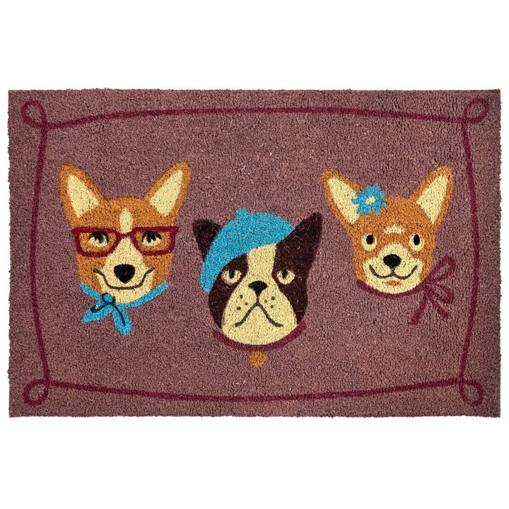 Lábtörlő Bababu Színes 60 x 90 cm Kutya Kókuszrost