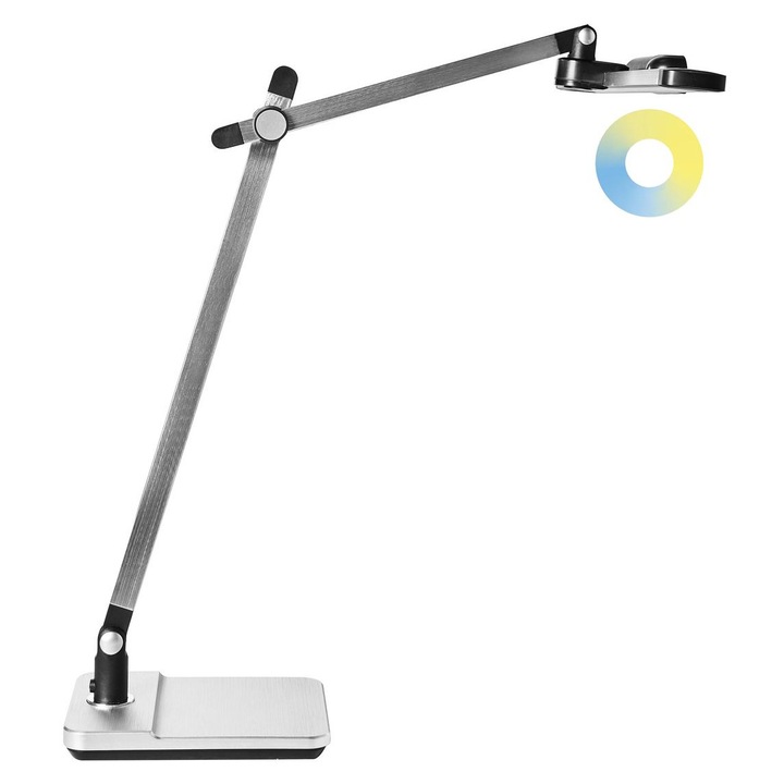 LED asztali lámpa Serpens Dimmer funkcióval Ezüst