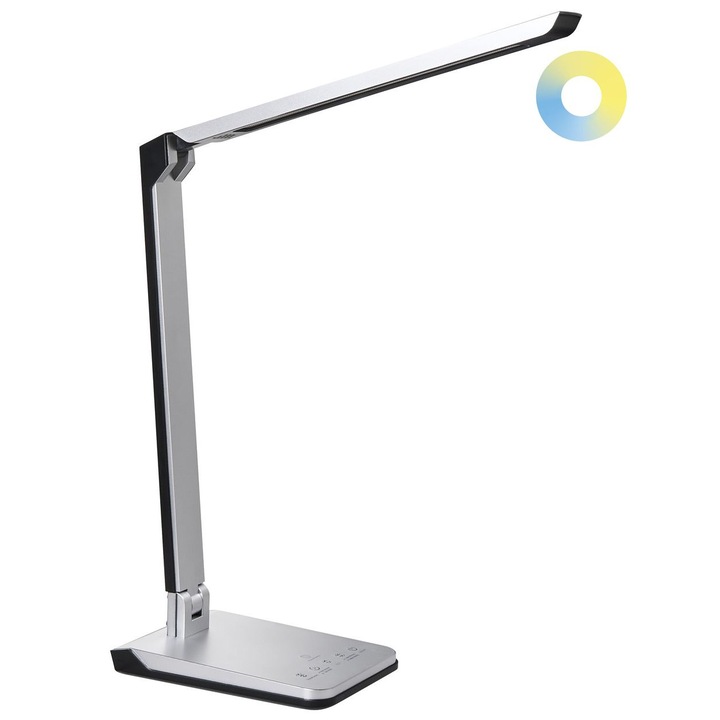 LED asztali lámpa Pictor Dimmer funkcióval Ezüst