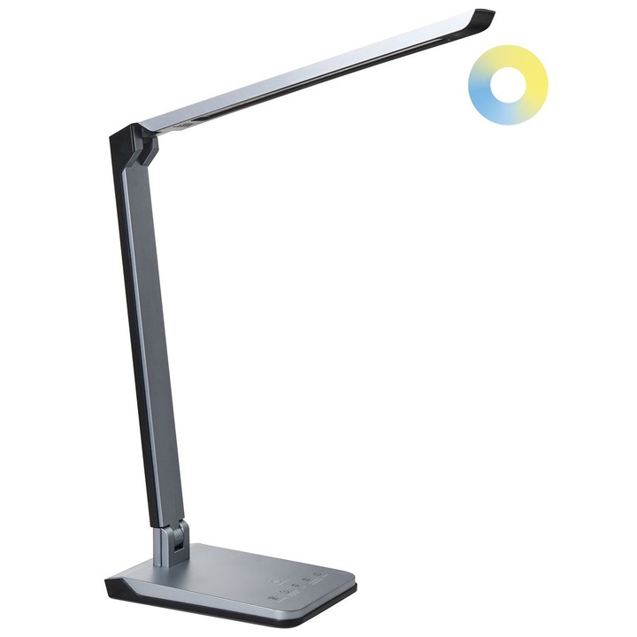 LED asztali lámpa Pictor Dimmer funkcióval Sötétszürke