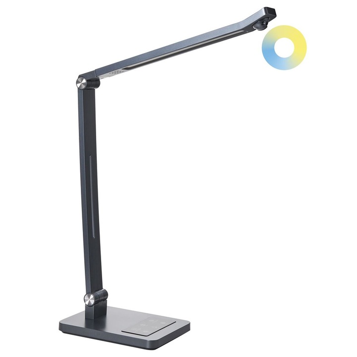 LED asztali lámpa Lepus Mozgásérzékelővel Sötétszürke