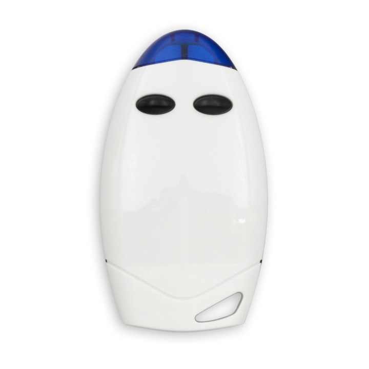 Telecomanda cu 2 canale, STER-TRONIC, 433,92 MHz, programabil, dimensiuni 5x3x2cm, cu baterie inclusa