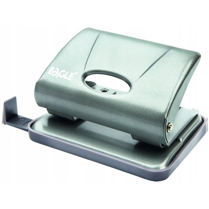 Perforator Eagle 706, 15 foi, argintiu, metal, 80mm x 5.5mm
