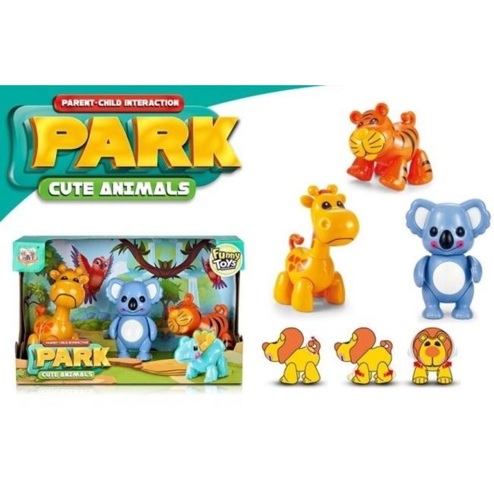 Interaktív figurakészlet, Merkpol, 3 állatfigura, többszínű