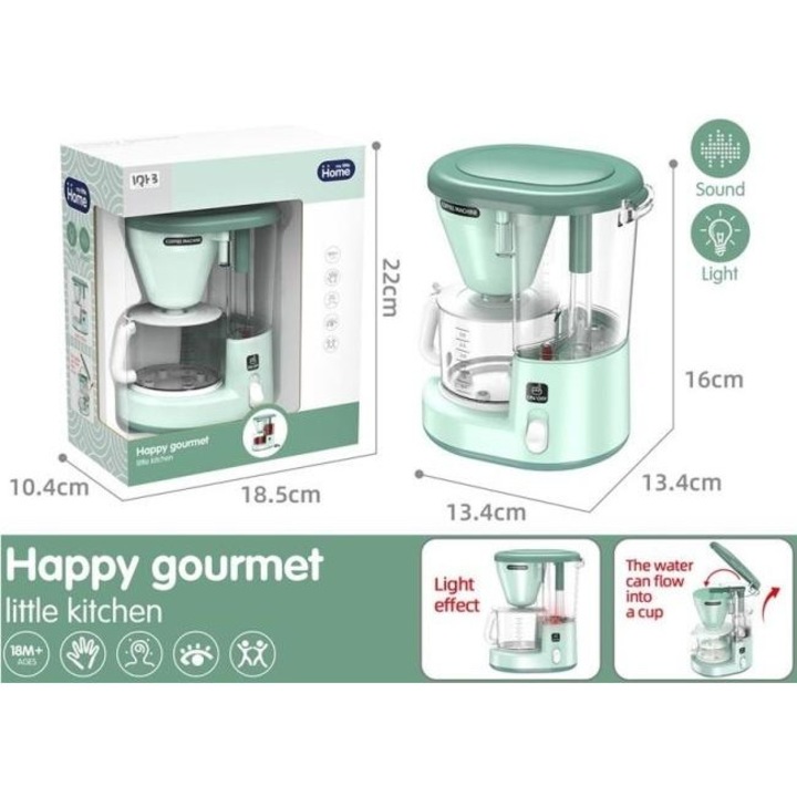 Мини Интерактивна Кафемашина за Деца, Happy Gourmet, Пастелна, със Звуци, Светлини