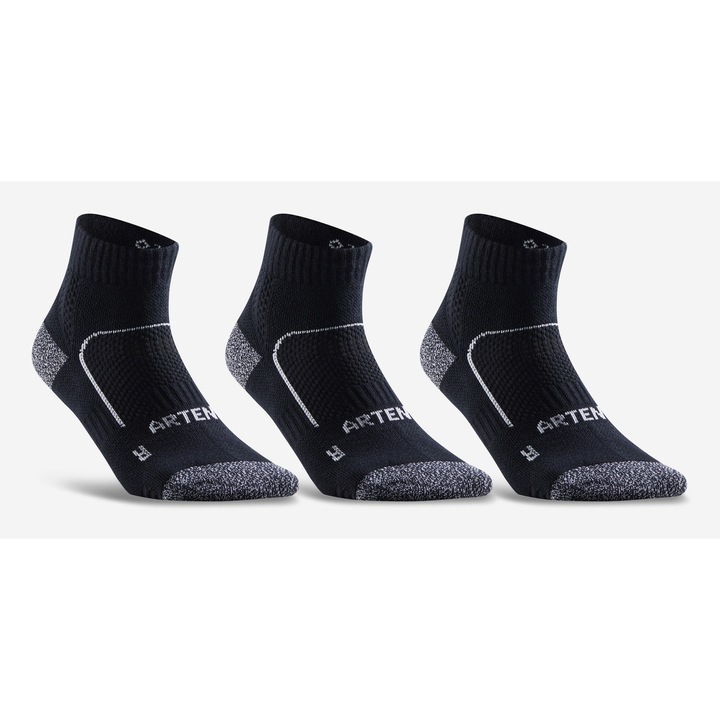 Set Sosete Mid Tenis functionar genetic volum burta vanzare volum baza, Negru | Alb