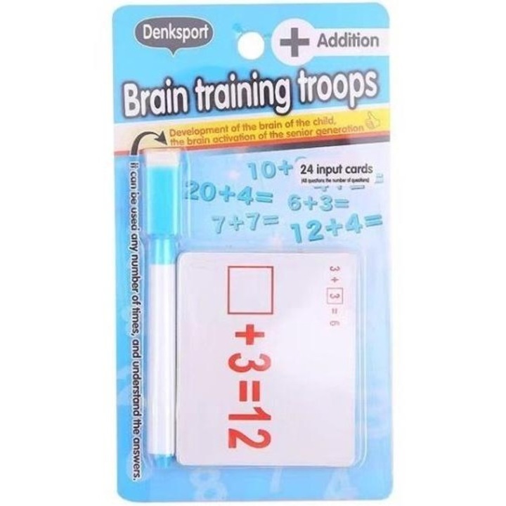 Merkpol oktató játékkészlet - Denksport Brain Training Troops, 24 kártya, többszínű