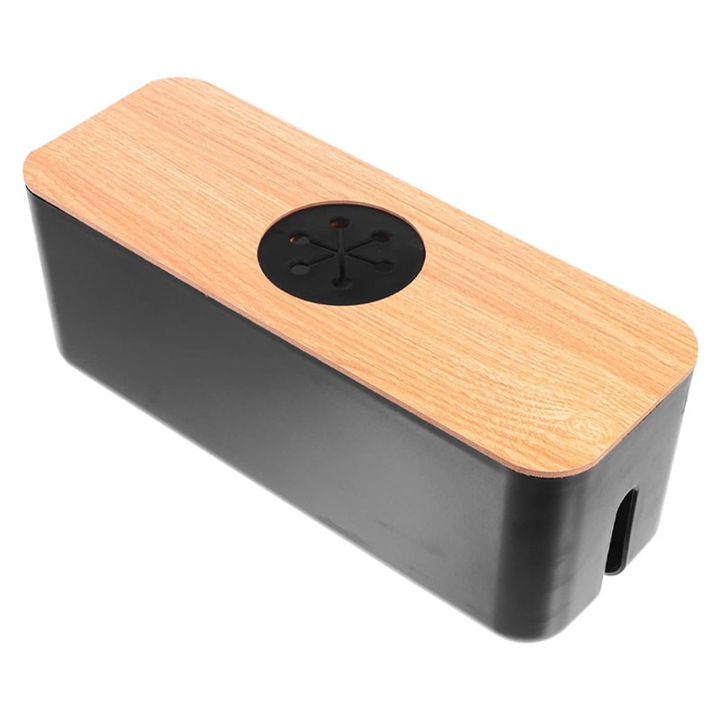 Set de Organizare Cabluri, Rqiurpn, Organizator Birou sau TV, Fire Incarcare Telefon, Laptop, Prelungitor, Design Negru cu Orificii Rotunde, Design cu Orificii Rotunde, Rezistent, pentru Birou si Acasa, Negru/Bej