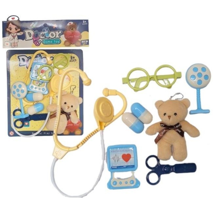Set joaca doctor, Merkpol, Maly Doktor, accesorii medicale, plus cu ursulet