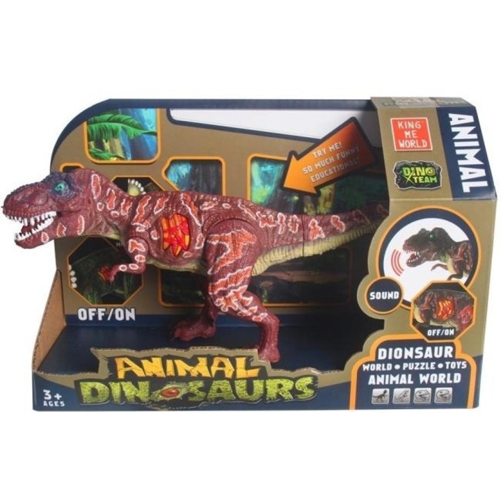 T-Rex figura hanggal, Merkpol, realisztikus részletek, 30x15x10cm