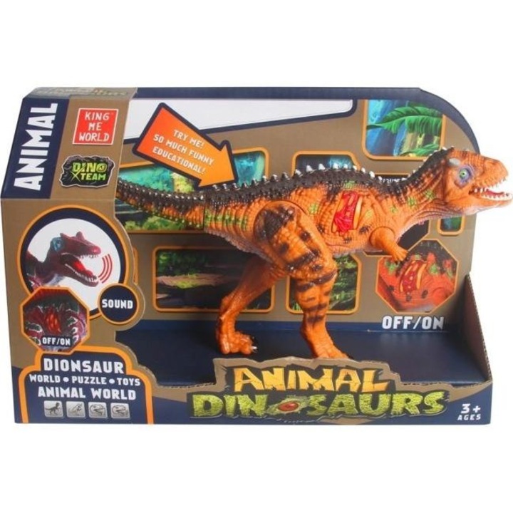 Interaktív Velociraptor dinoszaurusz figura, Merkpol, hang, fények, többszínű, 3 év feletti gyermekeknek