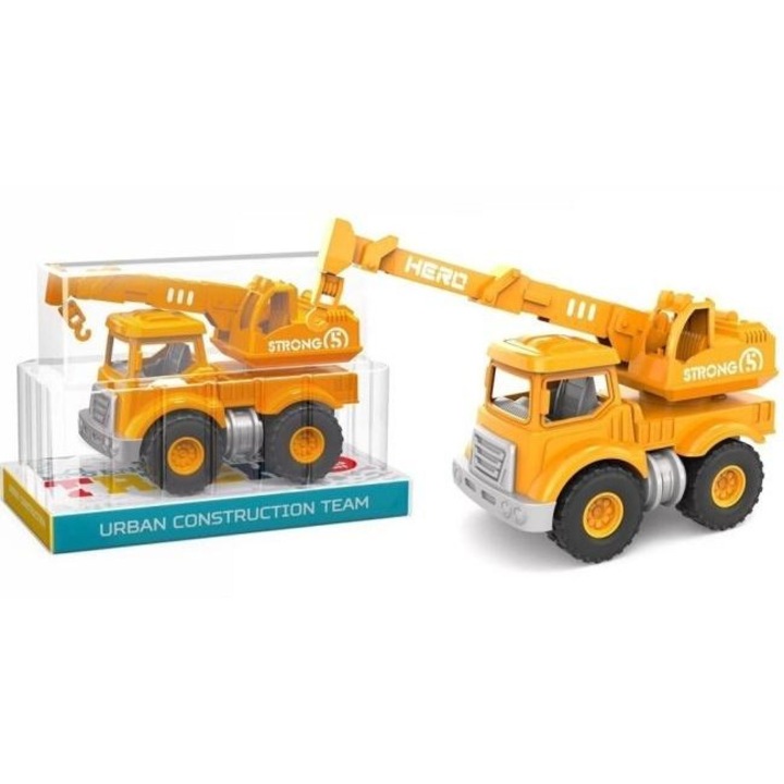 Macara de jucarie, Merkpol, HERO STRONG 5, portocalie, dimensiuni mari