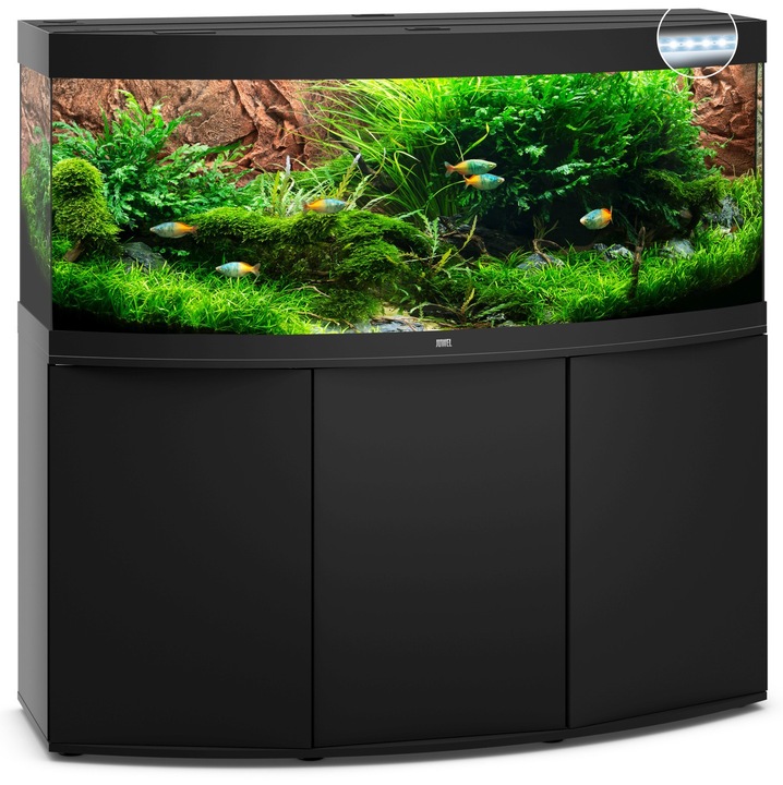 Set acvariu Vision 450 LED, 151x61cm, iluminare LED, filtru Bioflow, negru
