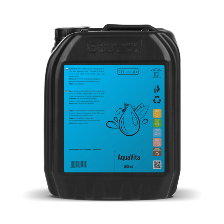 Balsam pentru apa GT Aqua AquaVita 5 L, neutralizeaza clorul si metalele grele, contine vitamine B