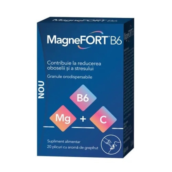 Magnefort B6, 20 plicuri, Biofarm