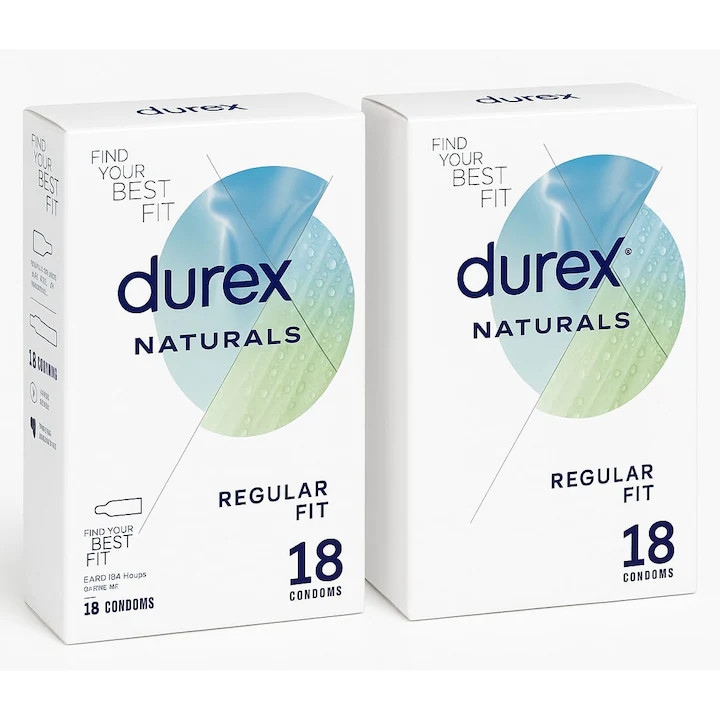 Prezervative Durex Naturals, set 36 buc