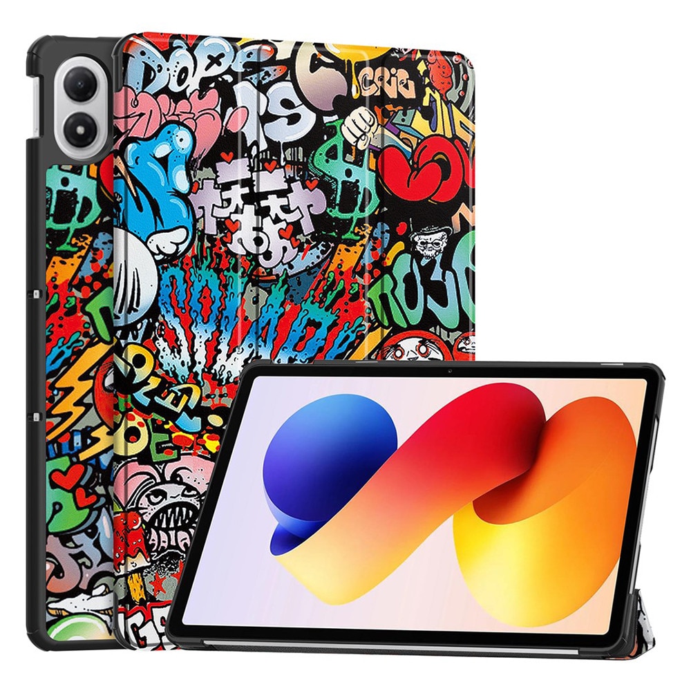 Husa pentru Xiaomi Redmi Pad 2 Pro, 12.1 inch tip stand functie sleep/wake-up si inchidere magnetica, protectie 360 - Graffiti