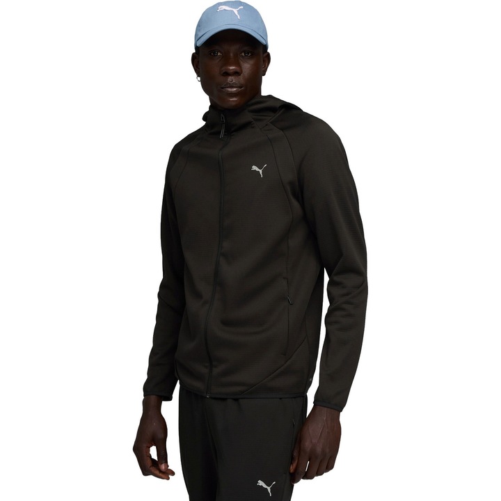 Мъжко яке Puma Evostripe Warm Fz Hoodie, Черен