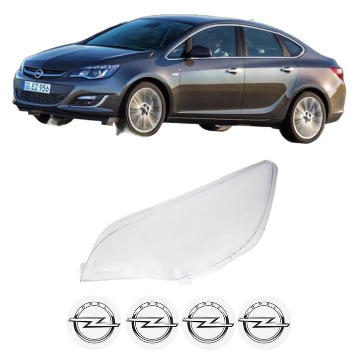 Sticla Far Stanga OPEL ASTRA J Saloon din 2012-2015, Auto, 4x Stickere auto cu OPEL
