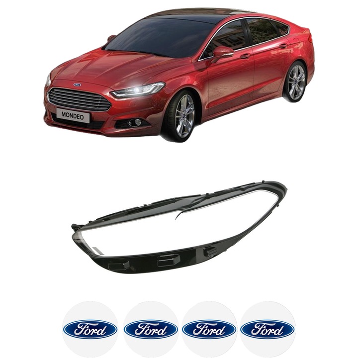 Sticla Far Stanga FORD MONDEO V Hatchback (CE) din 2014-2019, Auto, 4x Stickere auto cu FORD