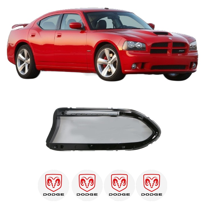 Sticla Far Stanga DODGE CHARGER din 2005-2018, Auto, 4x Stickere auto cu DODGE