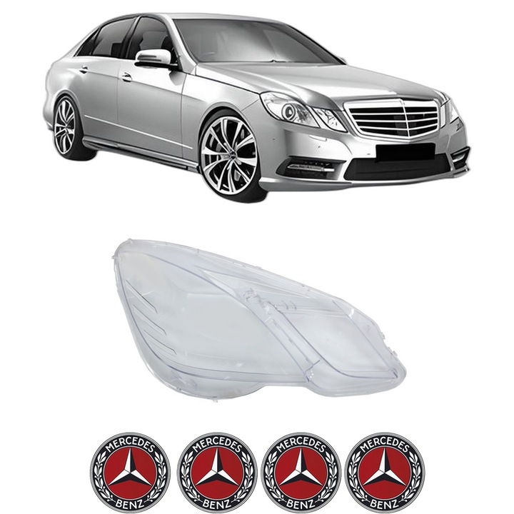 Sticla Far Dreapta MERCEDES-BENZ E-CLASS (W212) din 2009-2016, Auto, 4x Stickere auto cu MERCEDES-BENZ