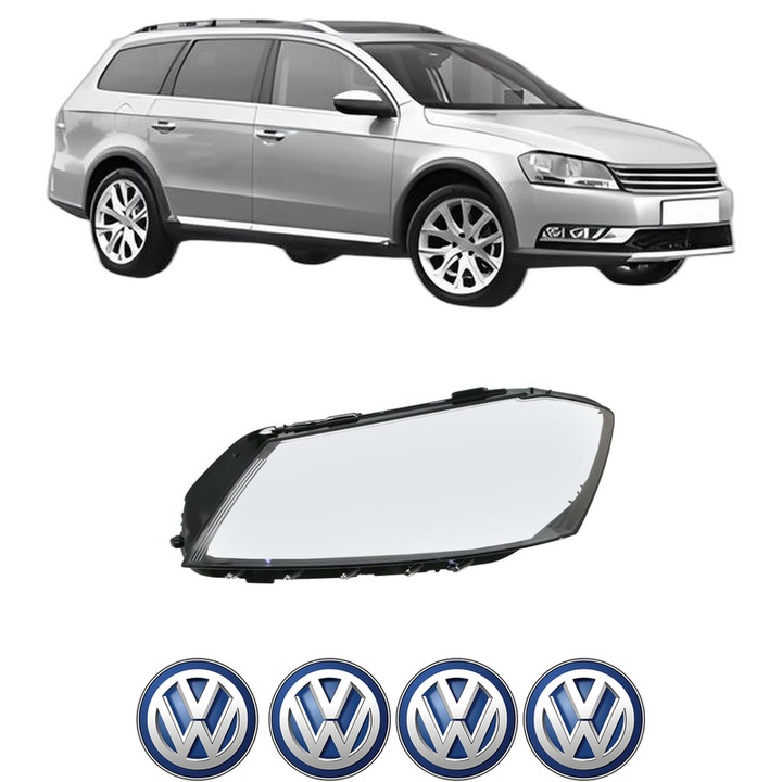 Sticla Far Stanga Volkswagen PASSAT ALLTRACK B7 (365) din 2012-2014, Auto, 4x Stickere auto cu Volkswagen