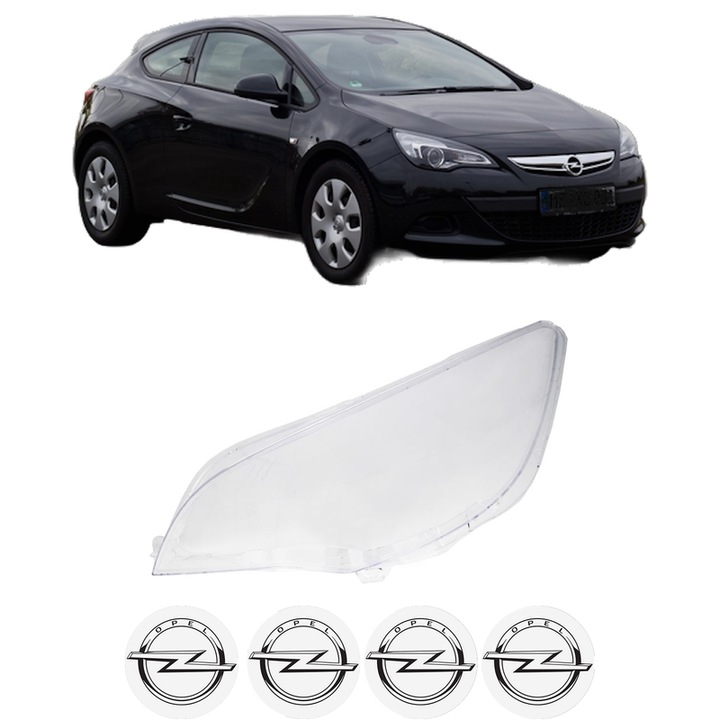 Sticla Far Stanga OPEL ASTRA J GTC din 2011-2018, Auto, 4x Stickere auto cu OPEL